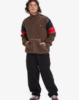 Quiksilver Mens Clean Coast Block Full Zip Fleece - Chocolate Brown