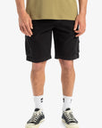 Quiksilver Mens Crucial Battle 21" Cargo Walkshorts - Black - ManGo Surfing