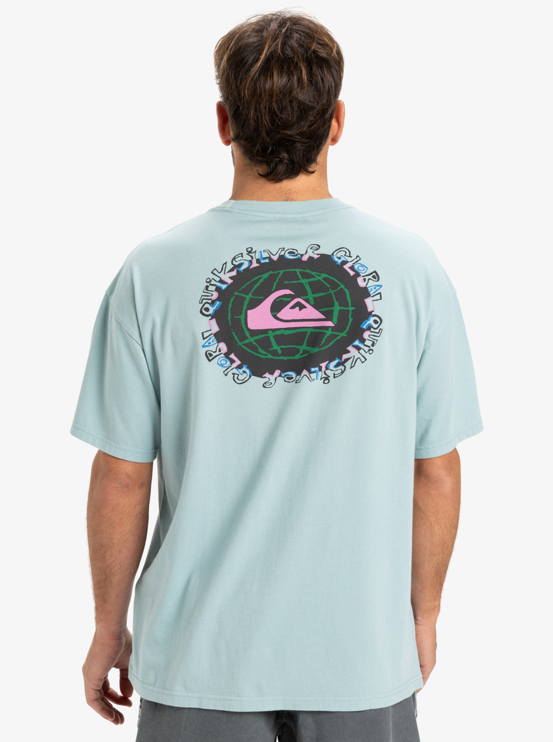 Quiksilver Mens GH QS Global Heat T-Shirt - Aqua Sky - ManGo Surfing