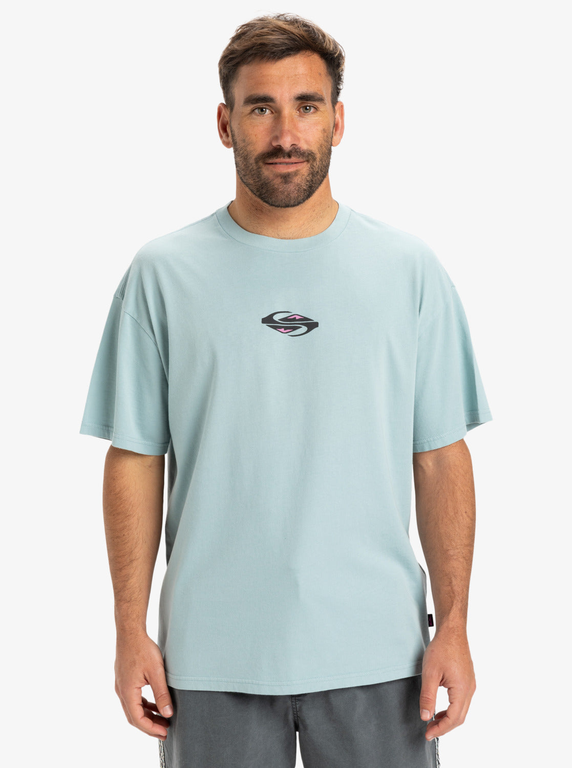 Quiksilver Mens GH QS Global Heat T-Shirt - Aqua Sky - ManGo Surfing