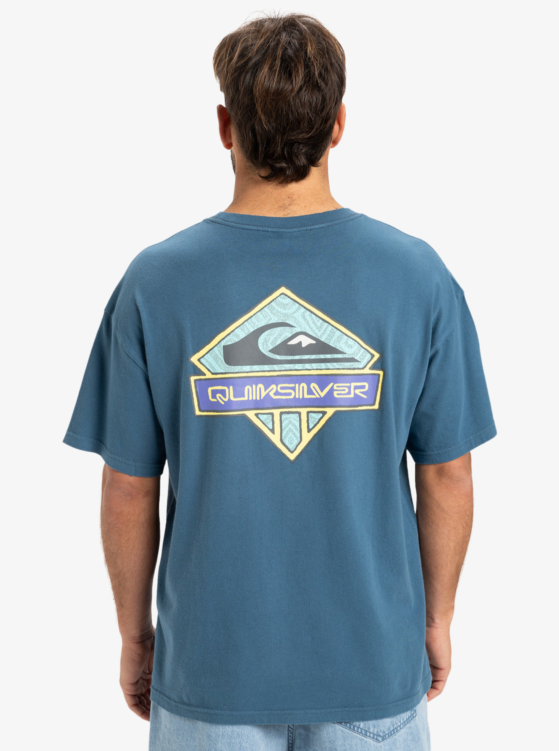 Quiksilver Mens GH QS Crystal Jet T-Shirt - Real Teal - ManGo Surfing