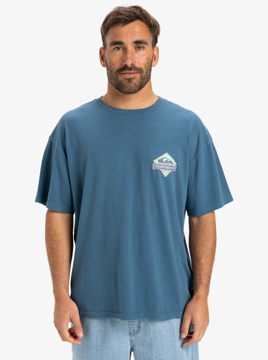 Quiksilver Mens GH QS Crystal Jet T-Shirt - Real Teal - ManGo Surfing