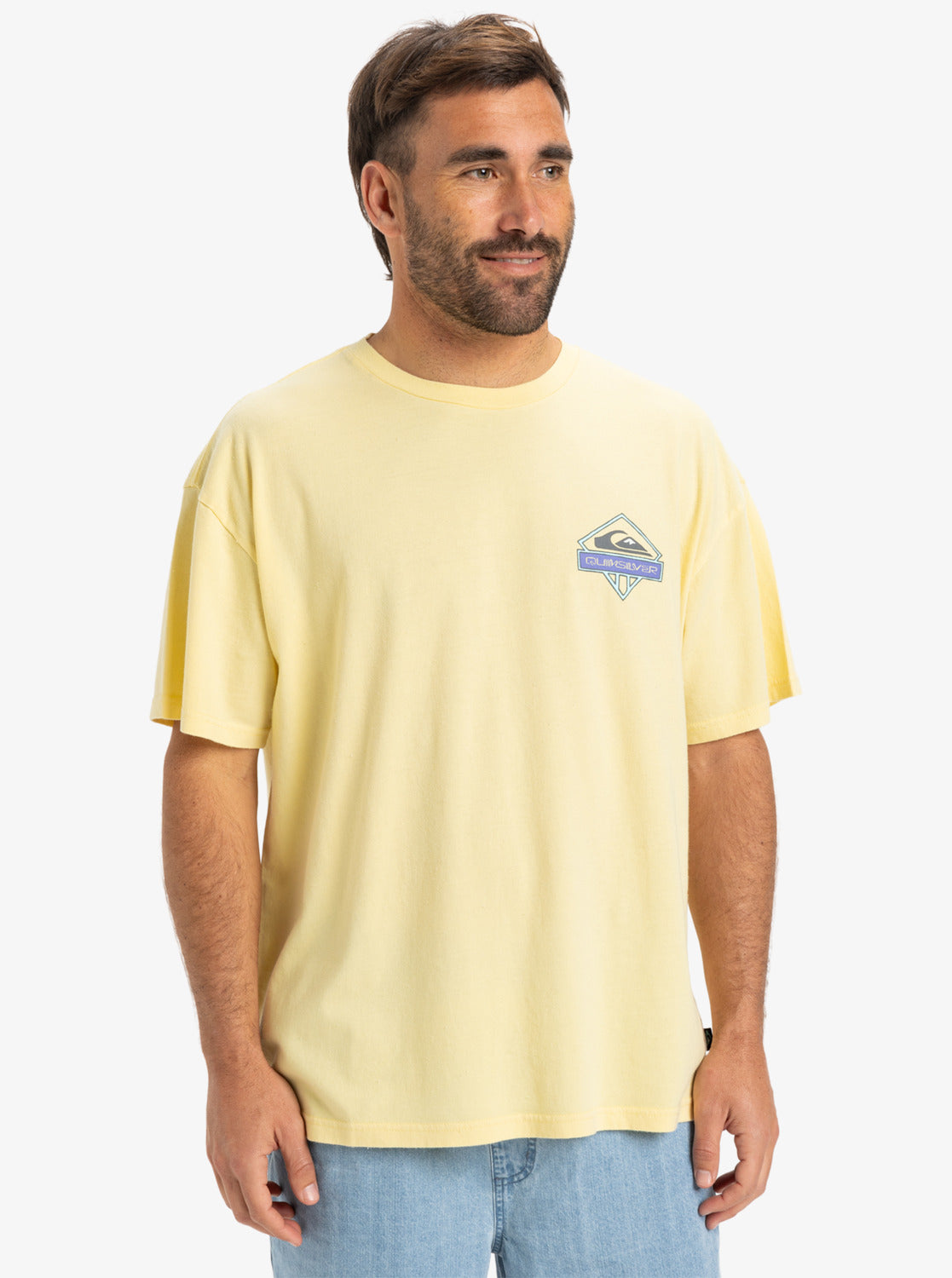Quiksilver Mens GH QS Crystal Jet T-Shirt - Popcorn - ManGo Surfing