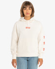 RVCA Womens Roses Only Pullover Hoodie - Salt - ManGo Surfing