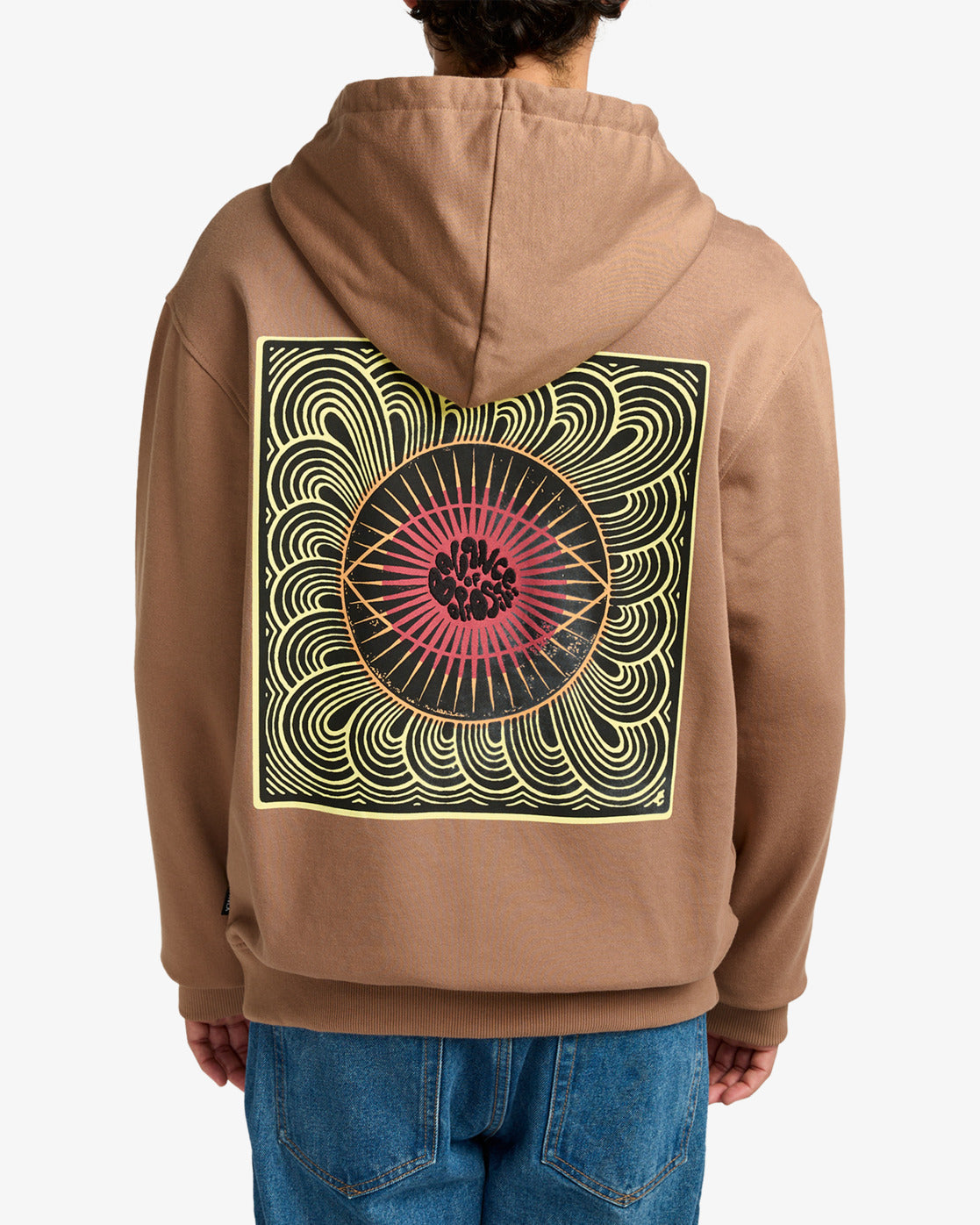 RVCA Mens Jupiter Pullover Hoodie - Sonora Brown - ManGo Surfing