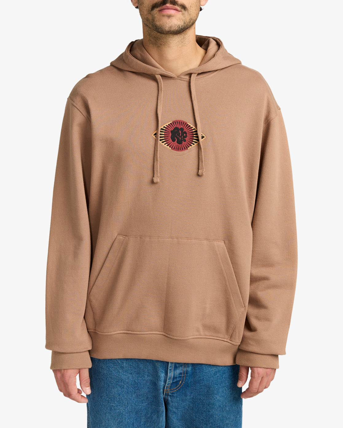 RVCA Mens Jupiter Pullover Hoodie - Sonora Brown - ManGo Surfing