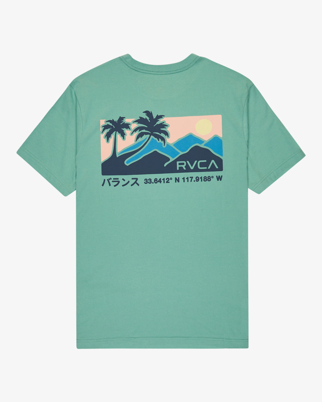 RVCA Mens Palm Trail T-Shirt - Bottle Green