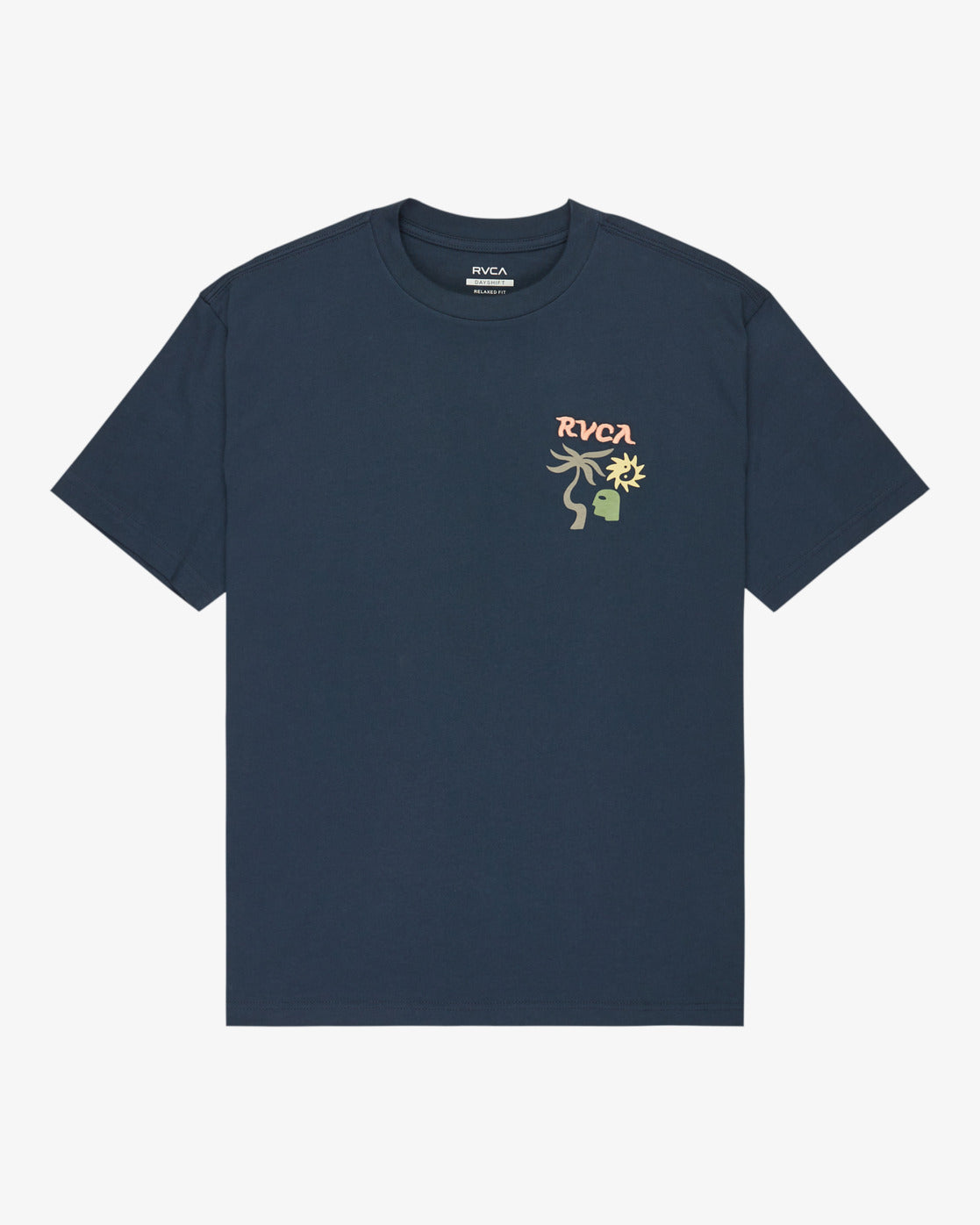RVCA Mens Deep Think T-Shirt - Moody Blue