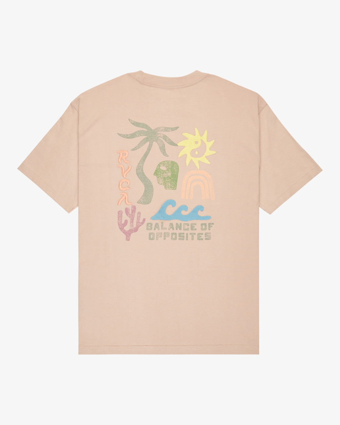 RVCA Mens Deep Think T-Shirt - Pale Mauve