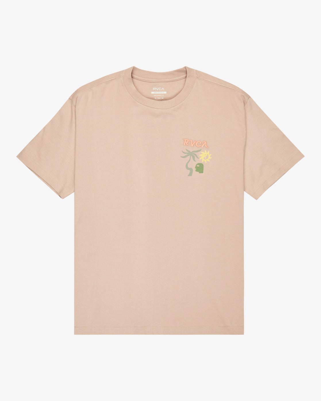 RVCA Mens Deep Think T-Shirt - Pale Mauve