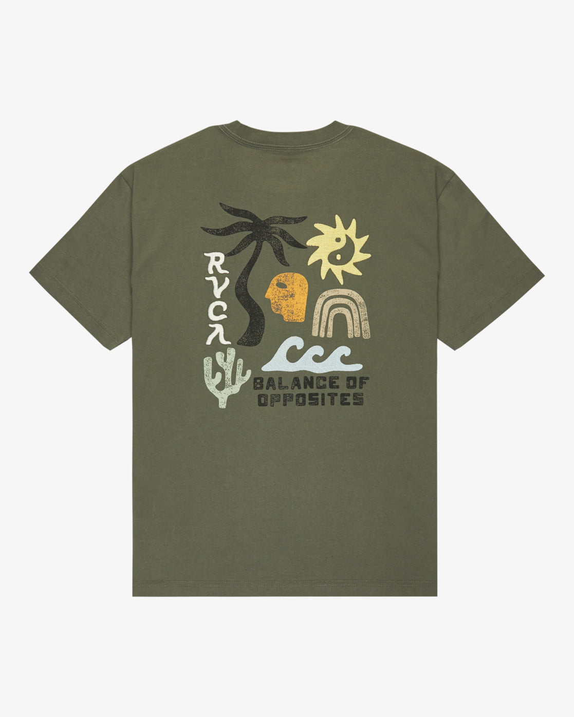 RVCA Mens Deep Think T-Shirt - Sage Leaf
