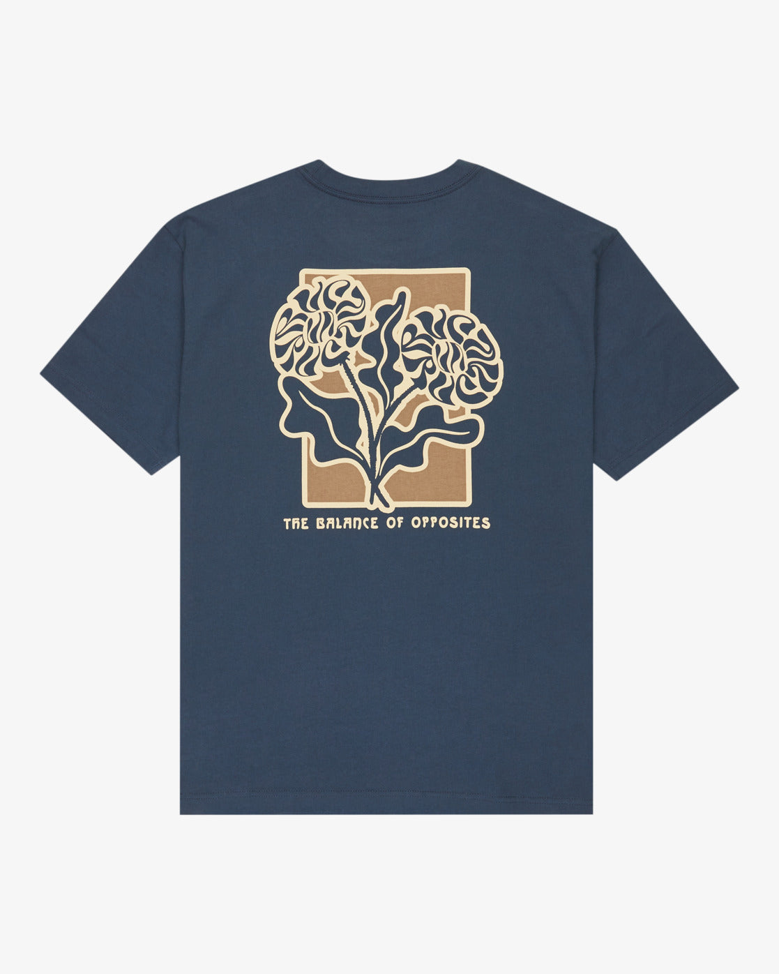 RVCA Mens Flower Balance T-Shirt - Moody Blue