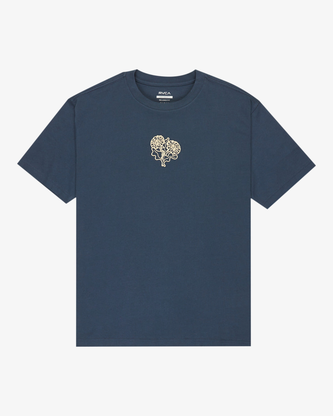 RVCA Mens Flower Balance T-Shirt - Moody Blue
