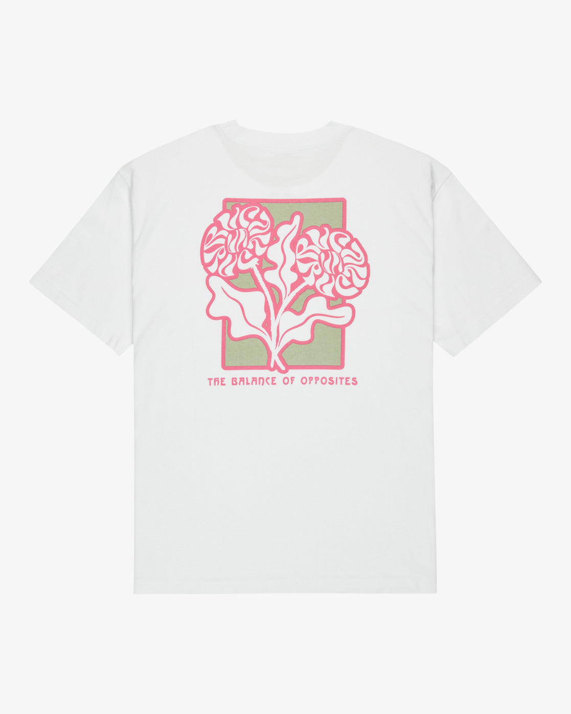 RVCA Mens Flower Balance T-Shirt - White