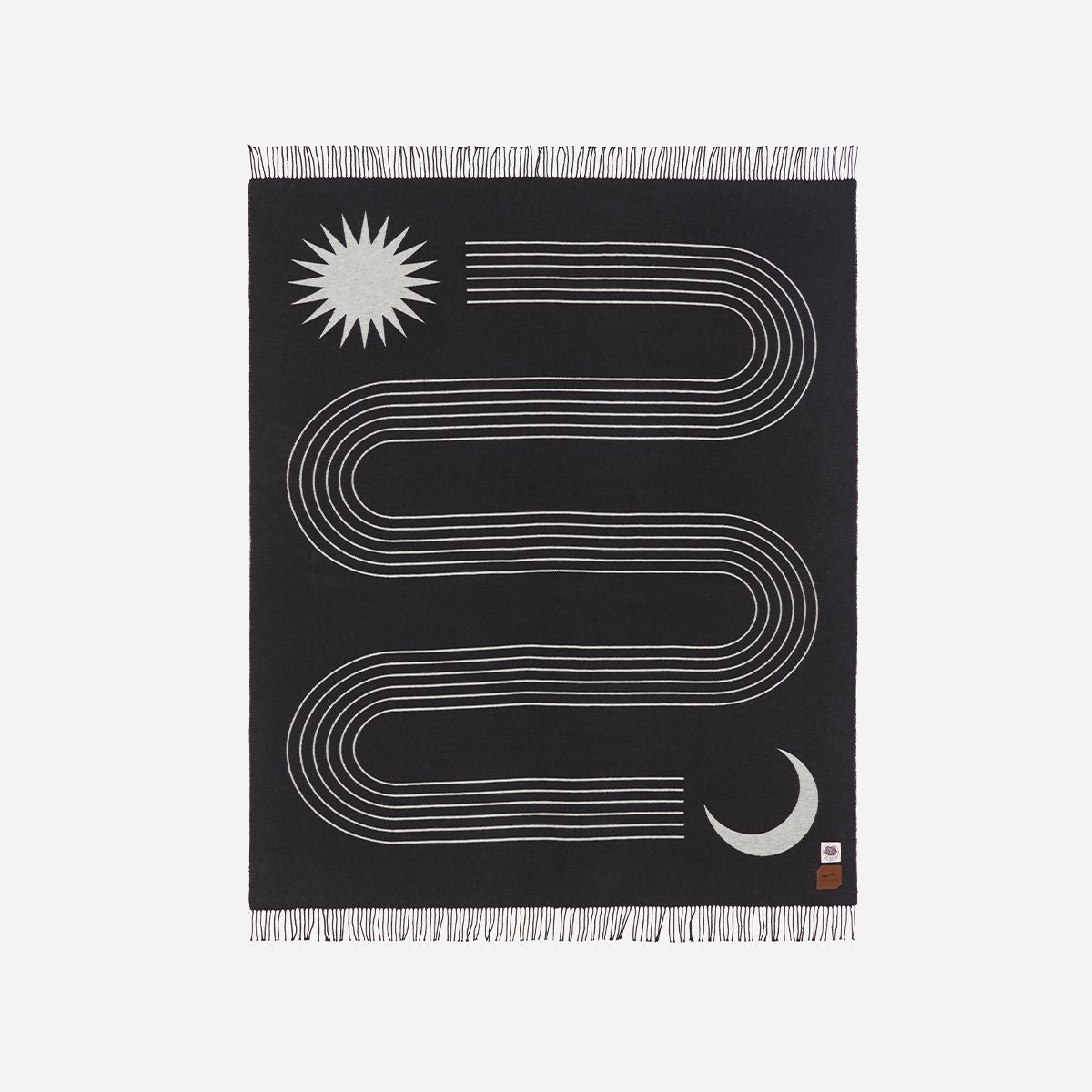 Slowtide Real Fun, Wow! Black Cotton Twill Blanket - Black - ManGo Surfing