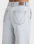 RVCA Womens Fresh Prince Denim Pants - Ash Blue - ManGo Surfing