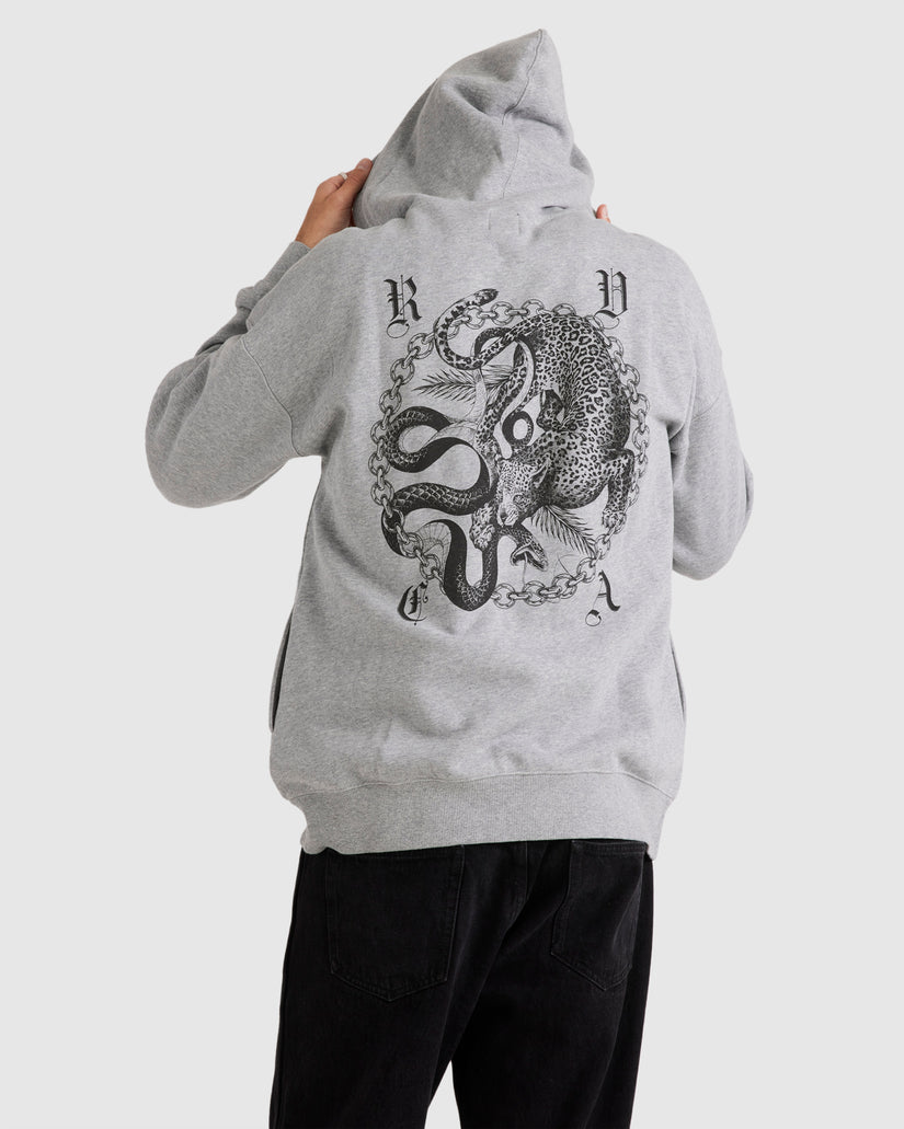 RVCA Mens Benj Hoodie - Grey Marle - ManGo Surfing