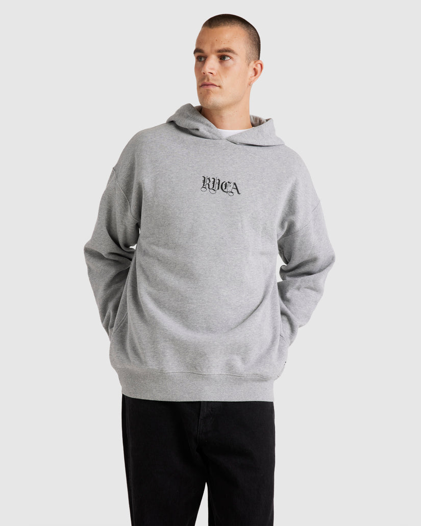 RVCA Mens Benj Hoodie - Grey Marle - ManGo Surfing