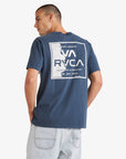 RVCA Mens VA Torn T-Shirt - Petrol Blue - ManGo Surfing