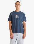 RVCA Mens VA Torn T-Shirt - Petrol Blue - ManGo Surfing