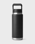 Yeti Rambler 26 oz (769 ml) Bottle with Straw Cap - Black - ManGo Surfing
