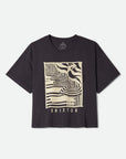 Brixton Womens Poolside Boxy Crew T-Shirt - Washed Black