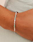 Seabright Stretch Bead and Chain Bracelet / Silver - ManGo Surfing