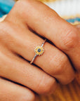 Enamel Sunflower Ring - ManGo Surfing