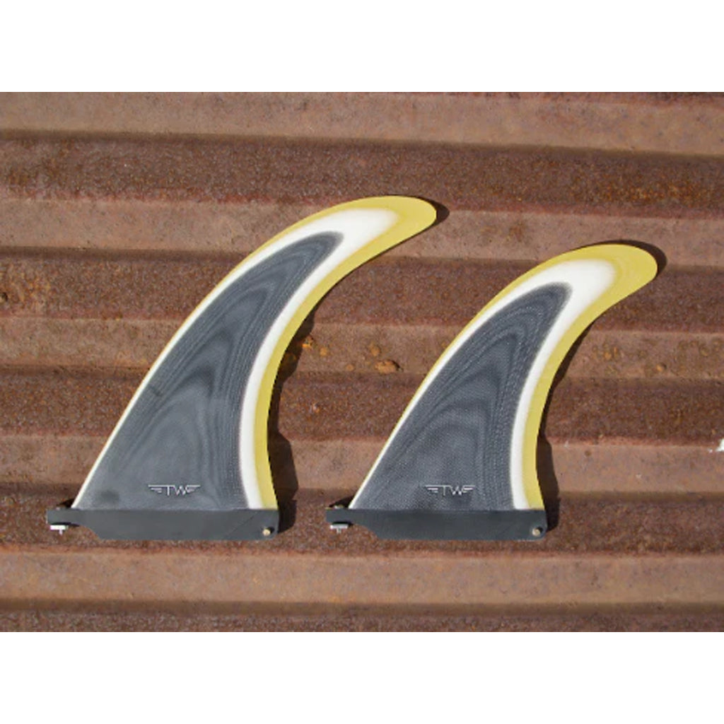 Tyler Warren Raked 8 - Longboard Fin - Black/White/Gold - ManGo Surfing