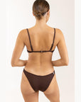 Wave Break Fixed Tri Top - Chocolate - ManGo Surfing