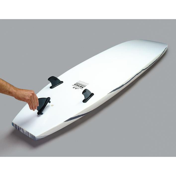 Spark - Longboard - 8'0 -Cyan Grey Foamie Softboard