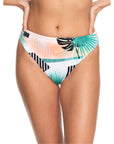 Surf Shop, Surf Clothing, Roxy, POP Surf High Leg Bikini Bottom, Bikinis, Black Crazy Victoria