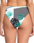 Surf Shop, Surf Clothing, Roxy, POP Surf High Leg Bikini Bottom, Bikinis, Black Crazy Victoria