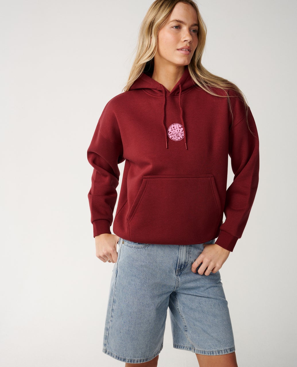 Rip Curl Womens Icons Of Surf Heritage Hoodie - Dark Plum