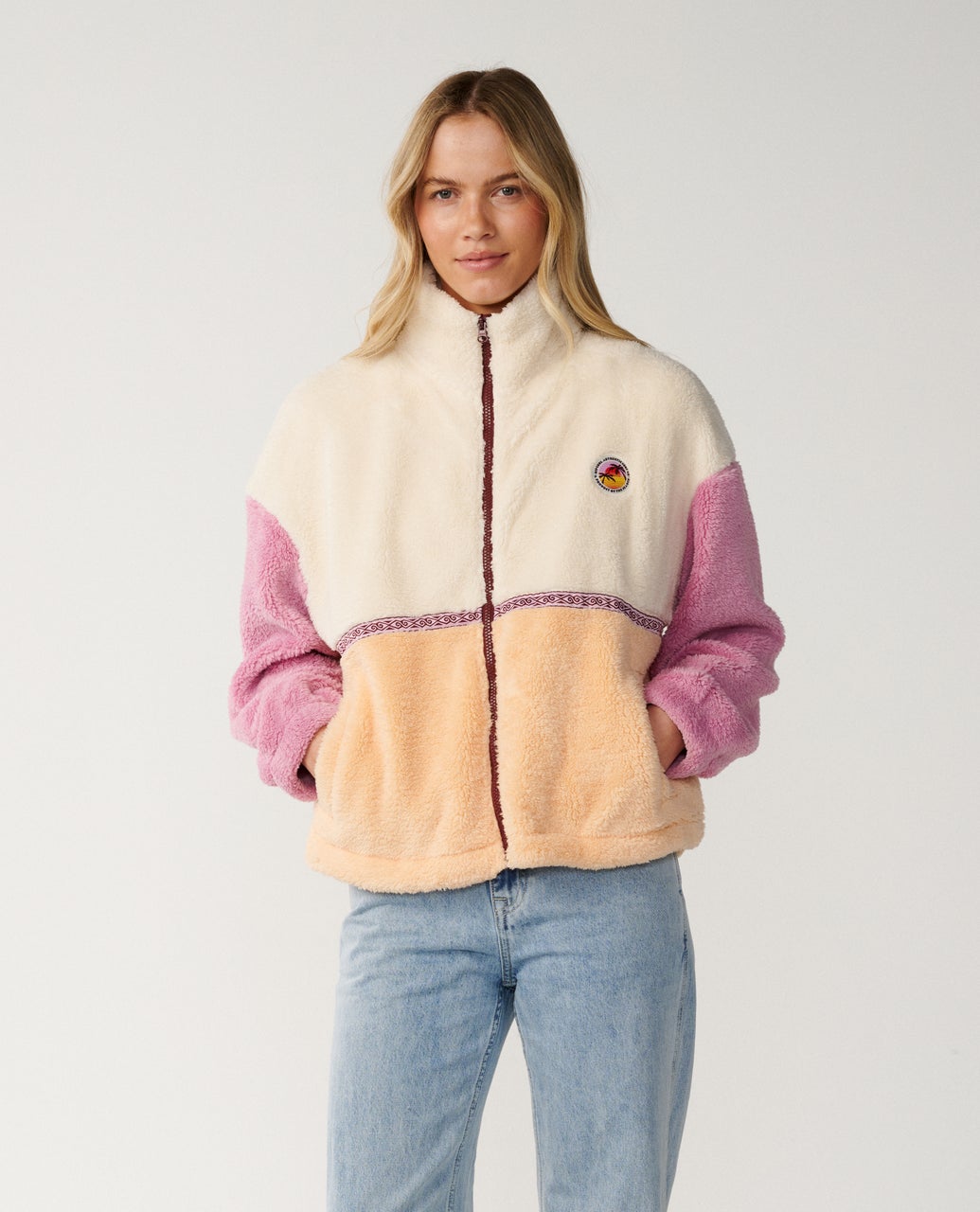 Rip Curl Womens Surf Revival Heritage Zip Through Polar Fleece - Shell