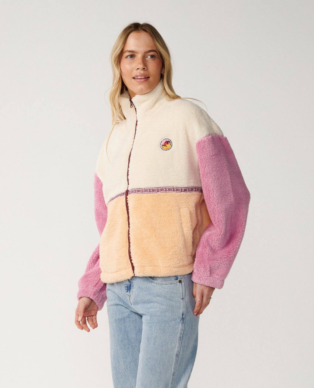 Rip Curl Womens Surf Revival Heritage Zip Through Polar Fleece - Shell