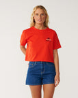 Rip Curl Womens Swell Crop T-Shirt - Red