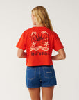 Rip Curl Womens Swell Crop T-Shirt - Red