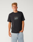 Rip Curl Mens Rip Script Icon Loose T-Shirt - Washed Black