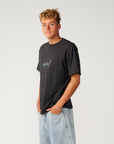 Rip Curl Mens Rip Script Icon Loose T-Shirt - Washed Black