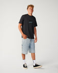 Rip Curl Mens Rip Script Icon Loose T-Shirt - Washed Black