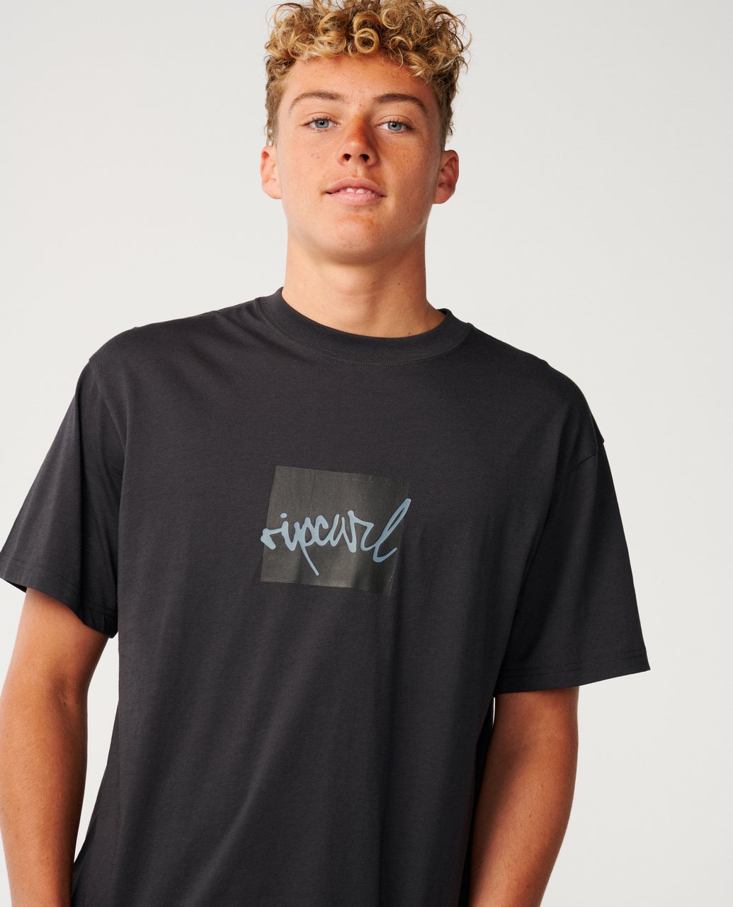 Rip Curl Mens Rip Script Icon Loose T-Shirt - Washed Black