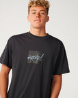 Rip Curl Mens Rip Script Icon Loose T-Shirt - Washed Black