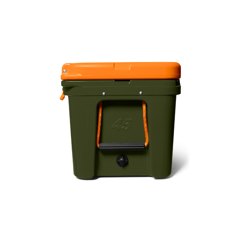 Yeti Tundra 45 Cool Box - Olive/King Crab Orange