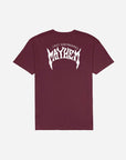 Mayhem Designs Tee - Mens Short Sleeve T-Shirt - Maroon - ManGo Surfing