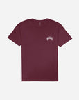 Mayhem Designs Tee - Mens Short Sleeve T-Shirt - Maroon - ManGo Surfing