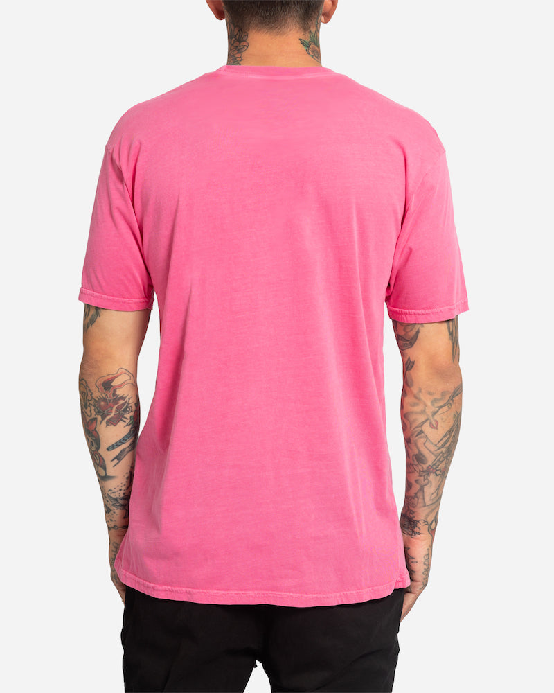 Lost Mens Pedal to the Metal Vintage Dye T-Shirt - Psycho Pink