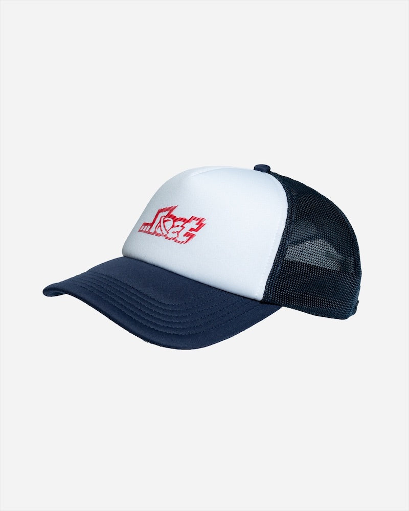 Lost Mens Pro-Formance Trucker Hat - One Size - Navy With Fire