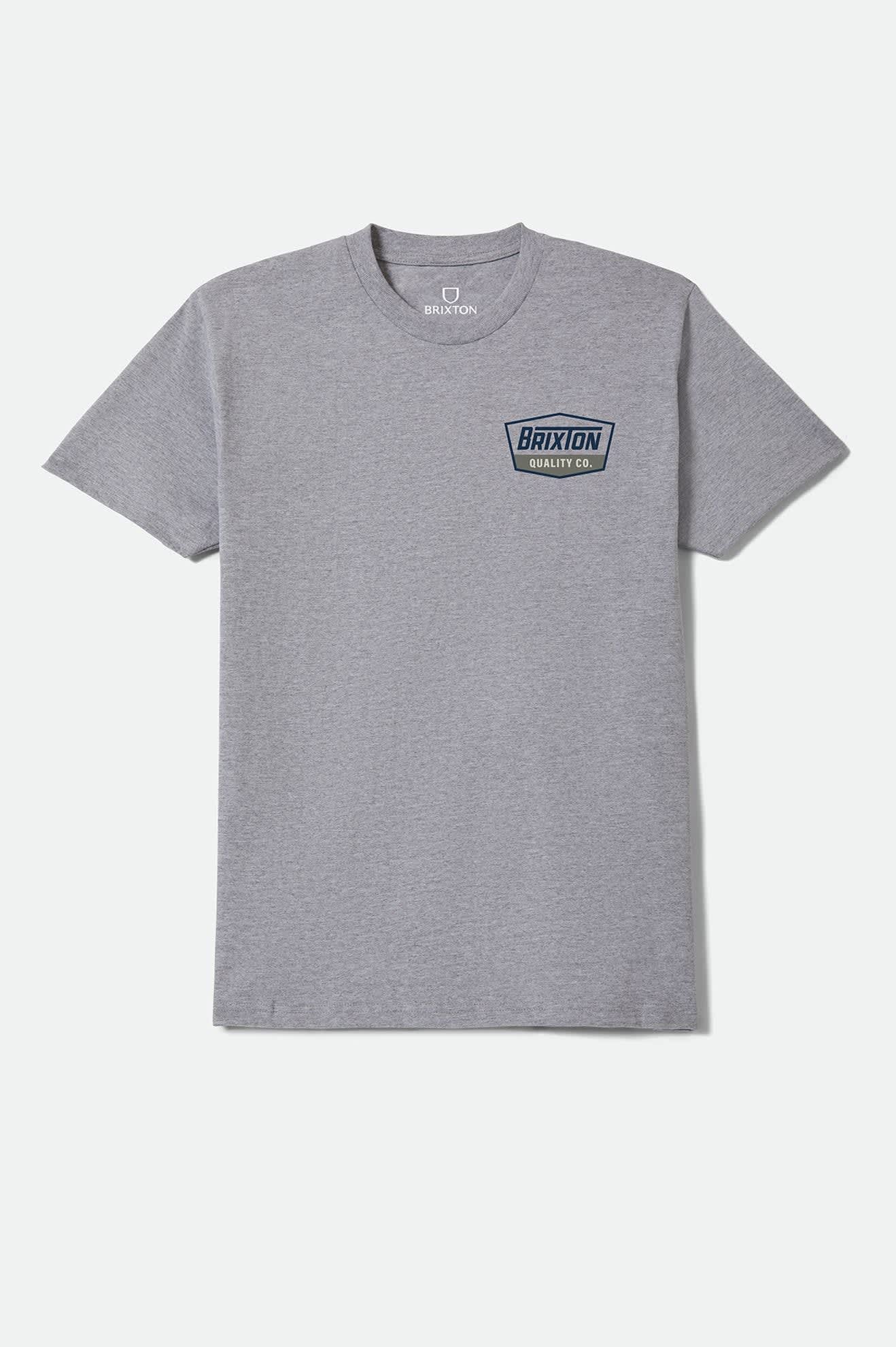 Brixton Regal Standard T-Shirt - Heather Grey/Navy