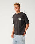Rip Curl Mens Heritage Icon T-Shirt - Washed Black